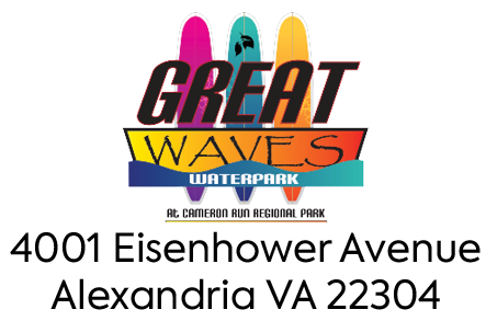 Great Waves logo with address