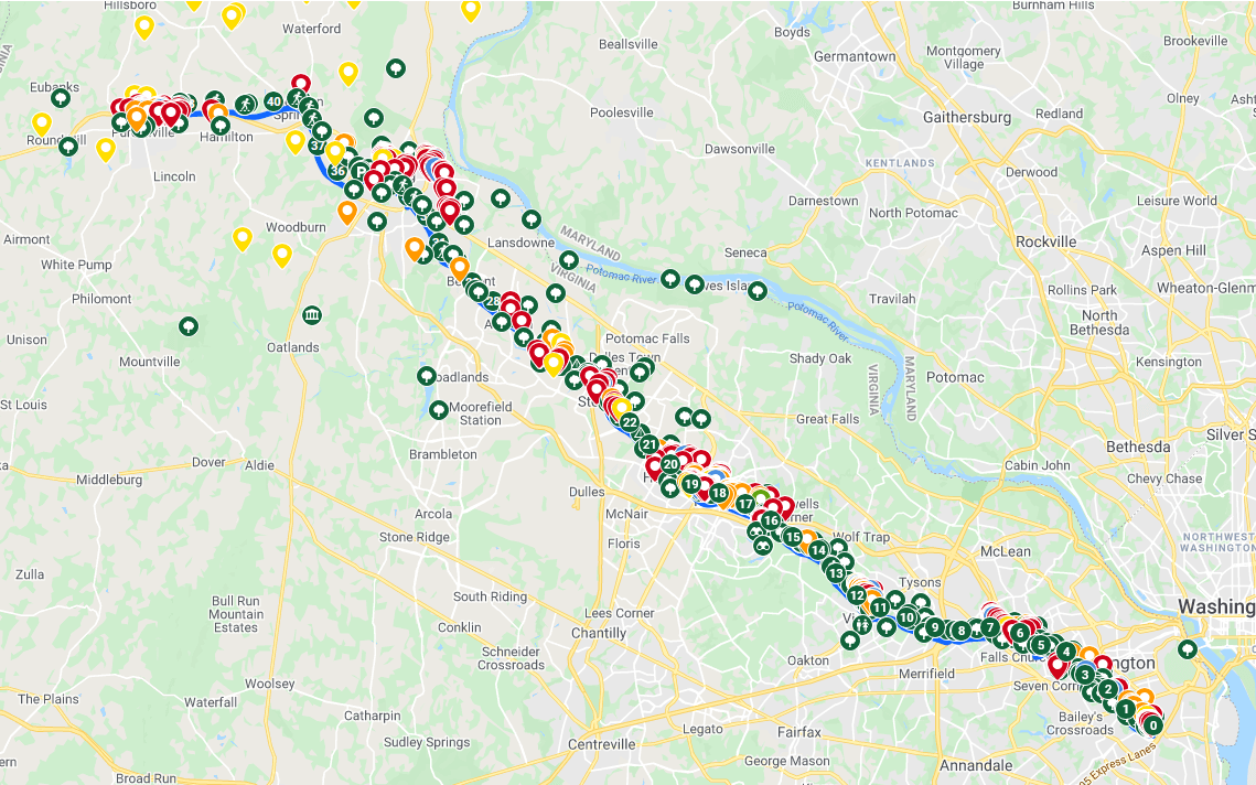 W And Od Trail Map W&Od Interactive Map | Nova Parks