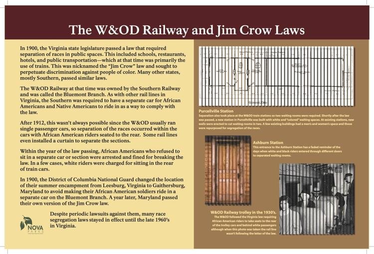 NOVA Parks to unveil signs about Jim Crow laws on W OD Railway