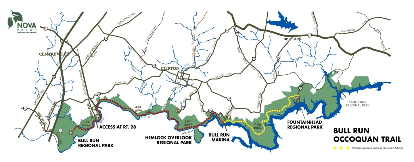 Bull Run Occoquan Trail Map Bull Run Occoquan Trail | Nova Parks