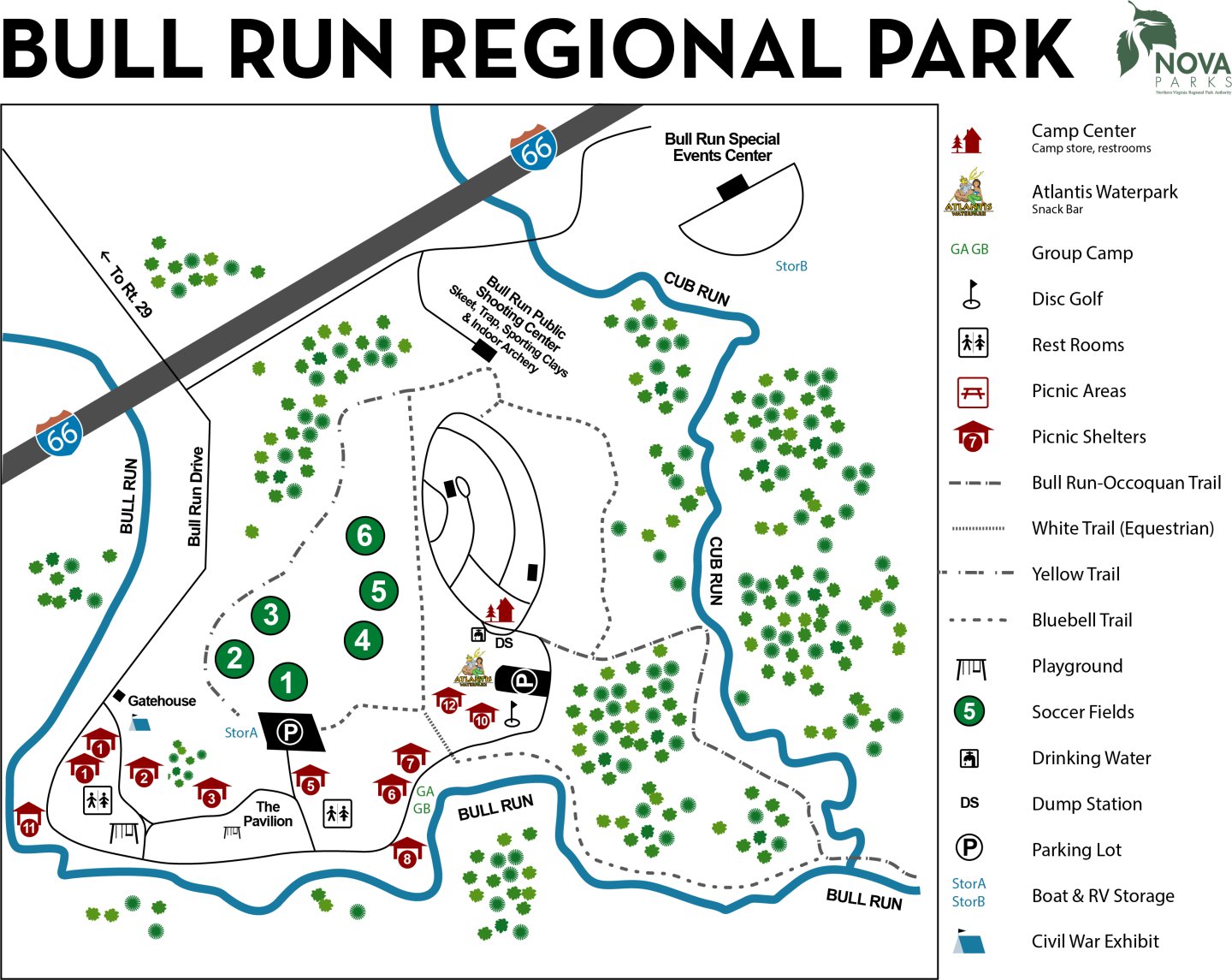 Bull Run Regional Park Map Bull Run Regional Park | Nova Parks